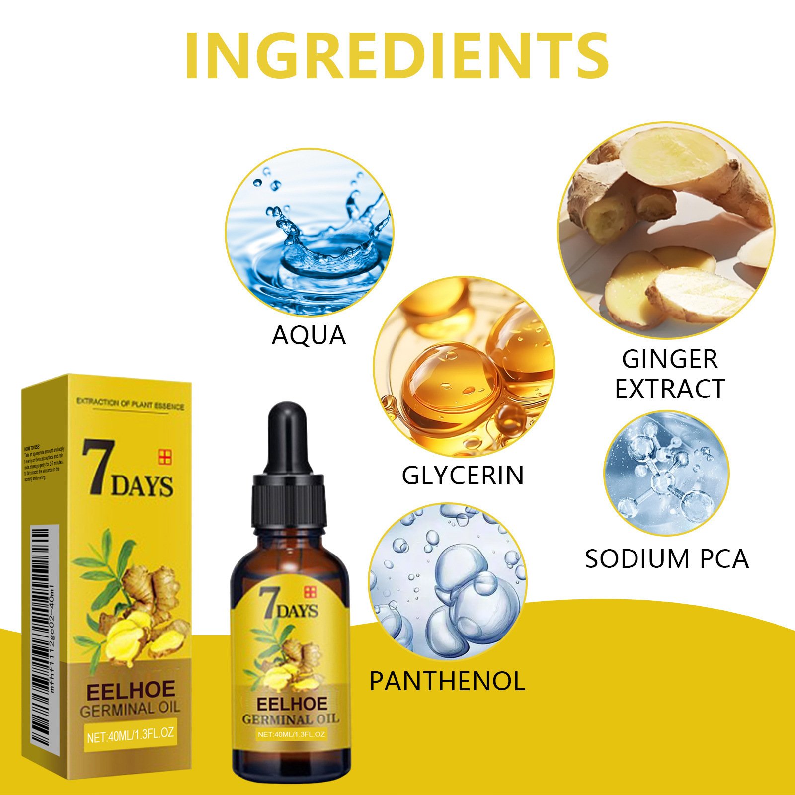 Ginger Hair Liquid 20ml 1box - Image 2