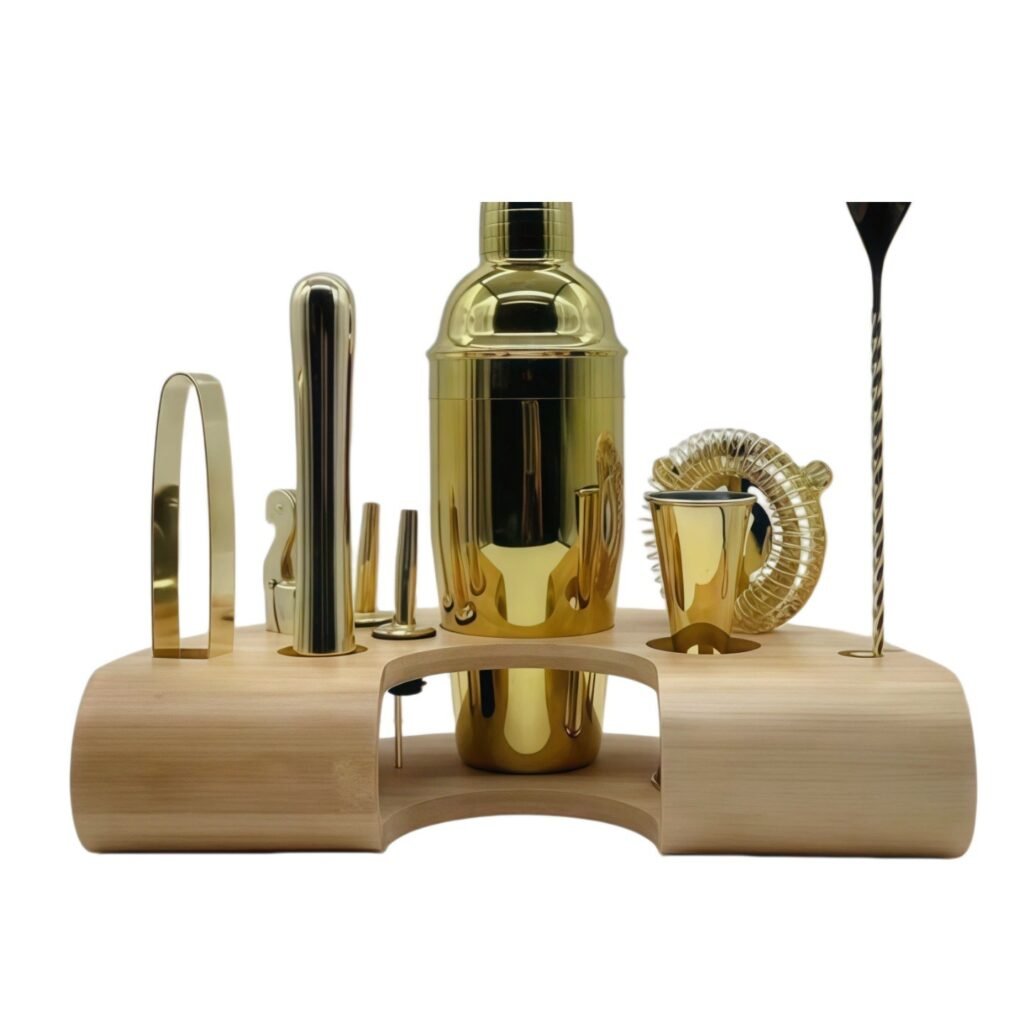 Cross Border Bestseller Stainless Steel Bar Shaker 10 Piece Set, Cocktail Shaker And Mixing Cup Tool Set, Specialized For Bartending