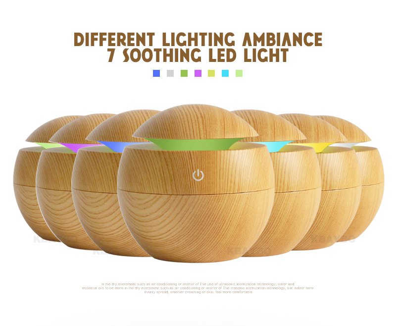 USB Aroma Essential Oil Ultrasonic Cold Steam Diffuser Air Humidifier Purifier 7 Color Change LED Night Light for Home Office - Image 3