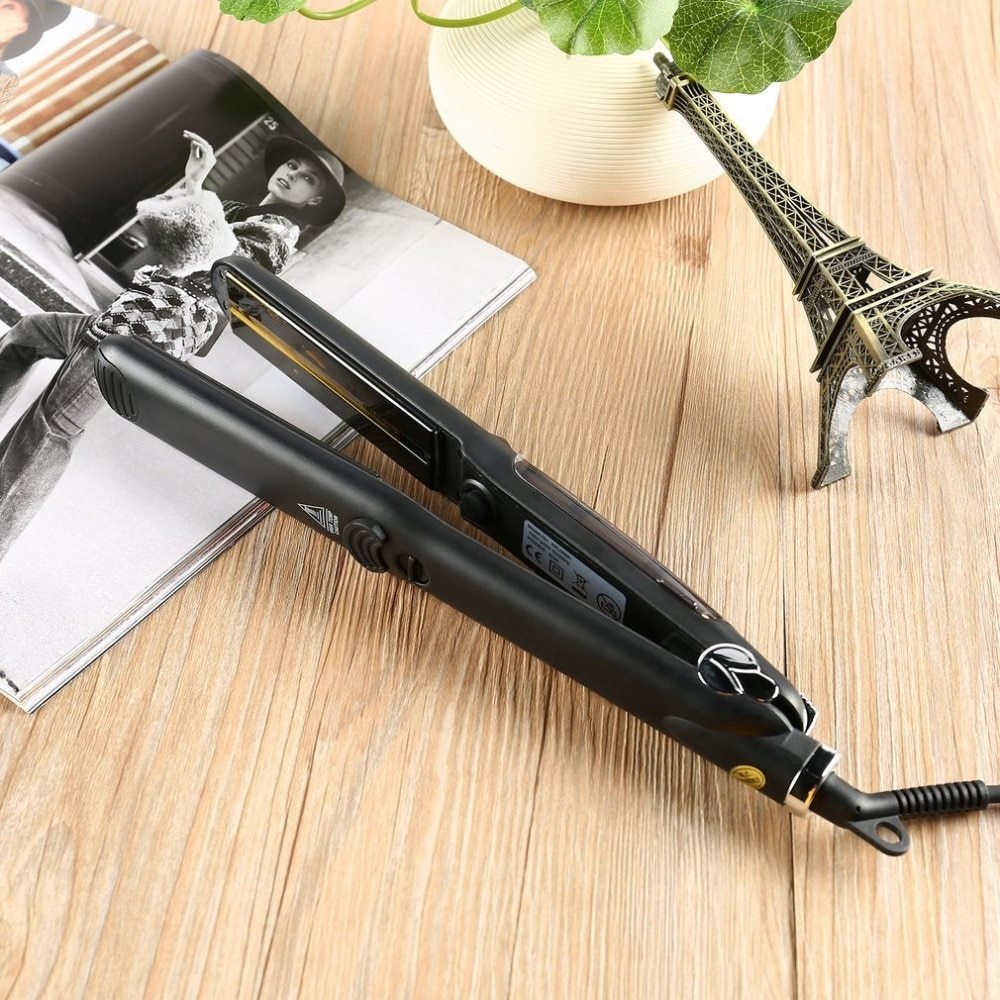 Steam Function Flat Iron Tourmaline Ceramic Vapor Professional Hair Straightener with Argan Oil Infusion Straightening Irons - Image 2