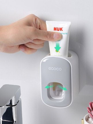 Wall Mounted Automatic Toothpaste Holder Bathroom Accessories Set Dispenser - Image 6
