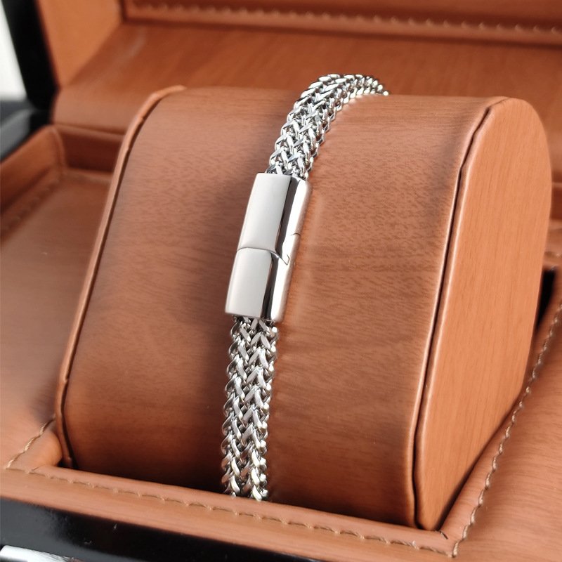 Men's Stainless Steel Bracelet Magnet Buckle - Image 4