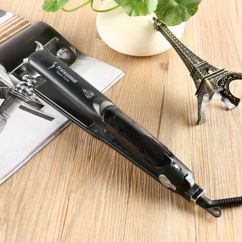 Steam Function Flat Iron Tourmaline Ceramic Vapor Professional Hair Straightener with Argan Oil Infusion Straightening Irons - Image 3