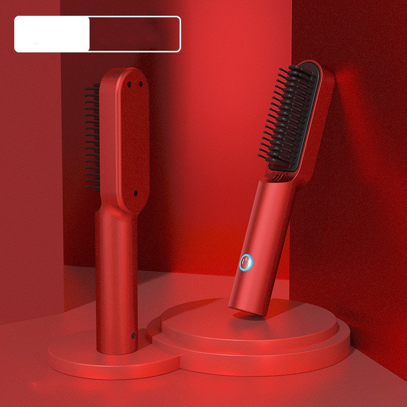USB Portable Hot Air Comb Rechargable Professional Hair Dryer Brush 2 In1 Mini Hair Straightener Curler Brush Hair Styler - Image 3