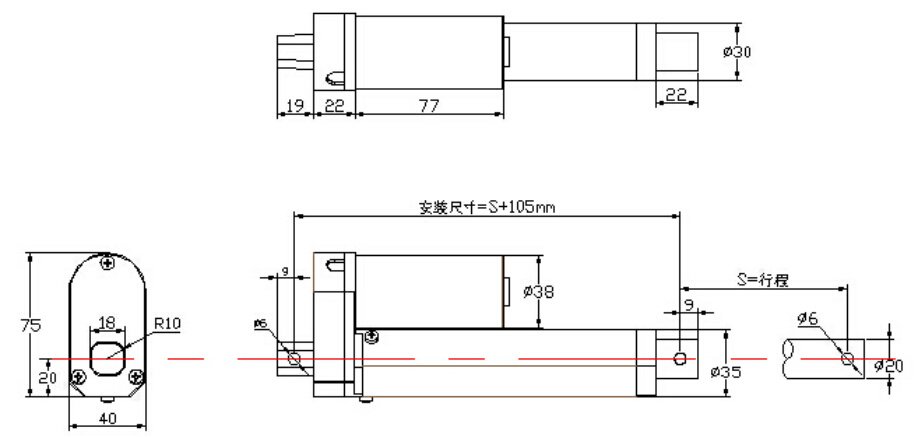 12VDCLouverActuator1000NSpeedJS-TGZ-U1stroke150MMDC Linear Actuator - Image 5