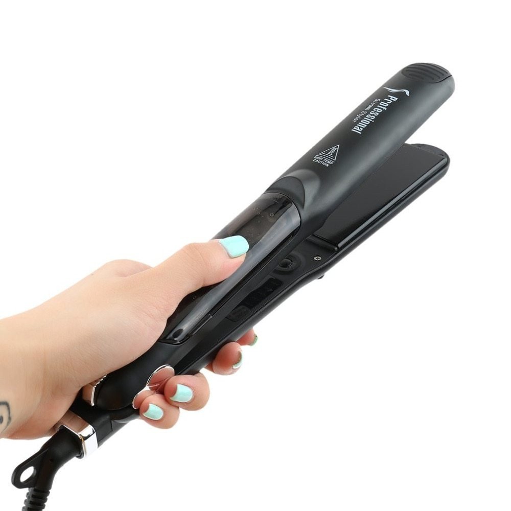 Steam Function Flat Iron Tourmaline Ceramic Vapor Professional Hair Straightener with Argan Oil Infusion Straightening Irons - Image 9
