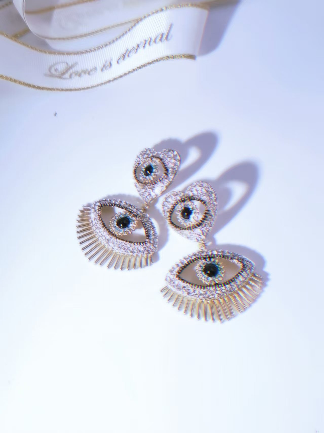 Divine Eye Gold-Tone Drop Earrings With Cubic Zirconia - Image 6