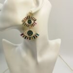 Divine Eye Gold-Tone Drop Earrings With Cubic Zirconia
