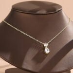 Cross-Border Hot-Selling Double Water Drop Zircon Necklace, Light Luxury Niche Gold Pendant Jewelry, High-End Accessories For Women
