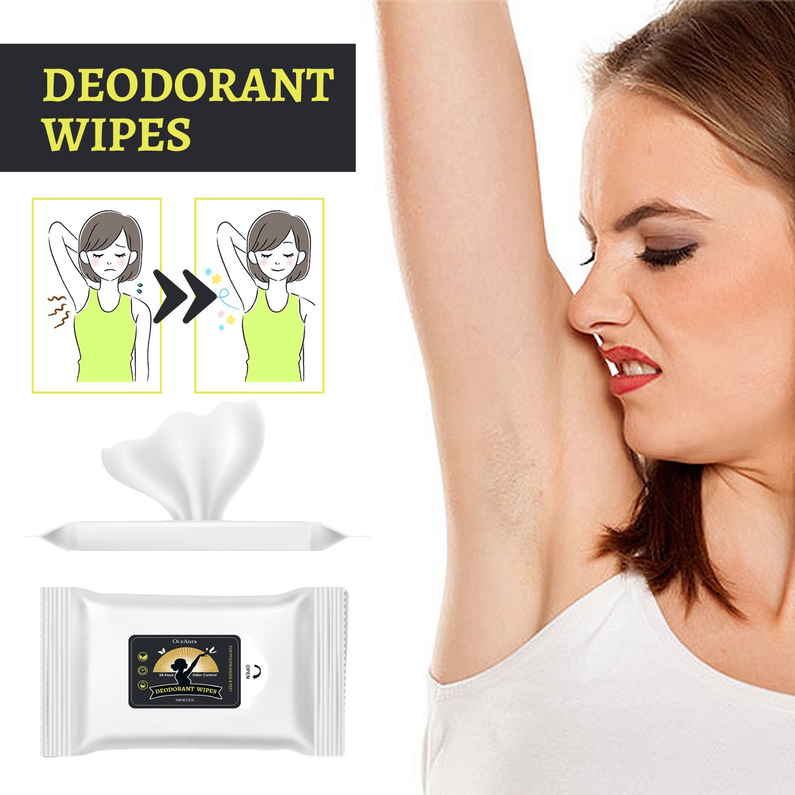 10 Pieces1bag Of Odor Deodorizing Wet Wipes - Image 4