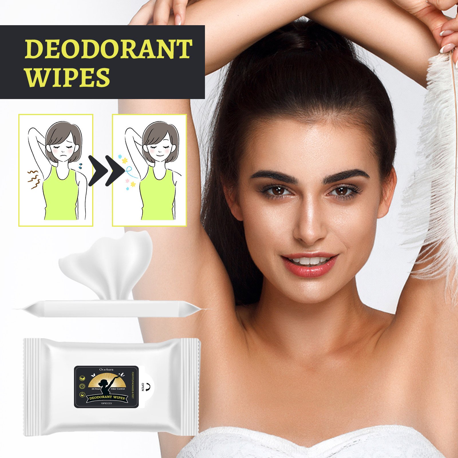 10 Pieces1bag Of Odor Deodorizing Wet Wipes - Image 7