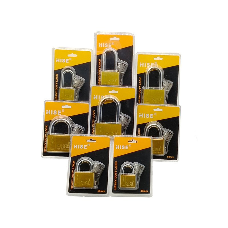 Wholesale Ultra-Circle Small Square Steel Hang Locks, Student Drawer Cabinet Locks, Leaf Door Locks, Secure Anti-Forcing Gold Locks