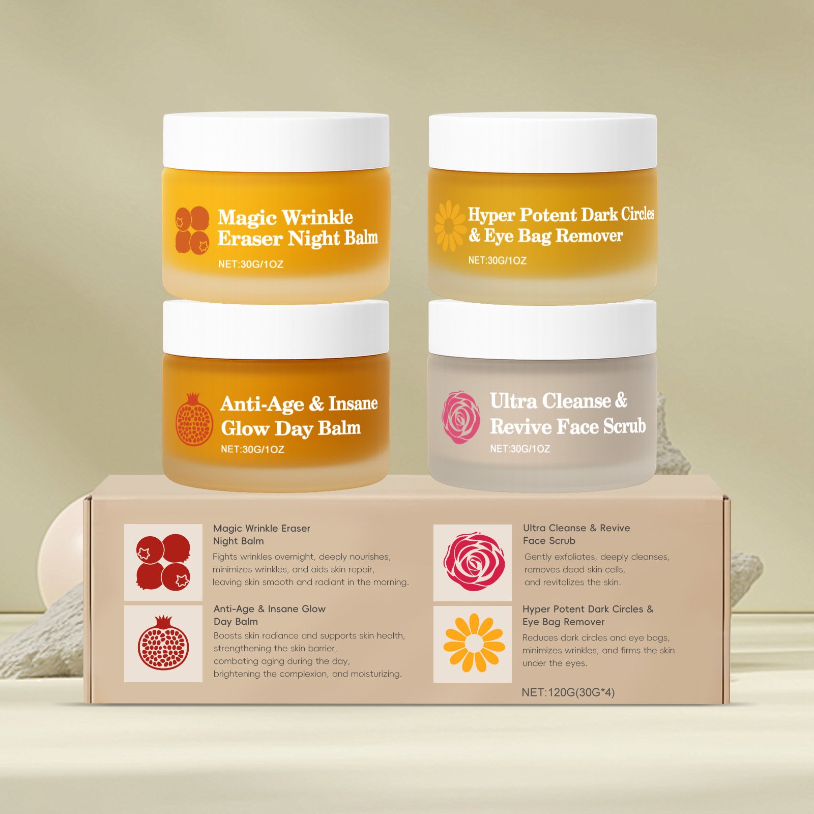 Multi Effect Skin Rejuvenation Day And Night Repair Set 30g X 4-box - Image 10