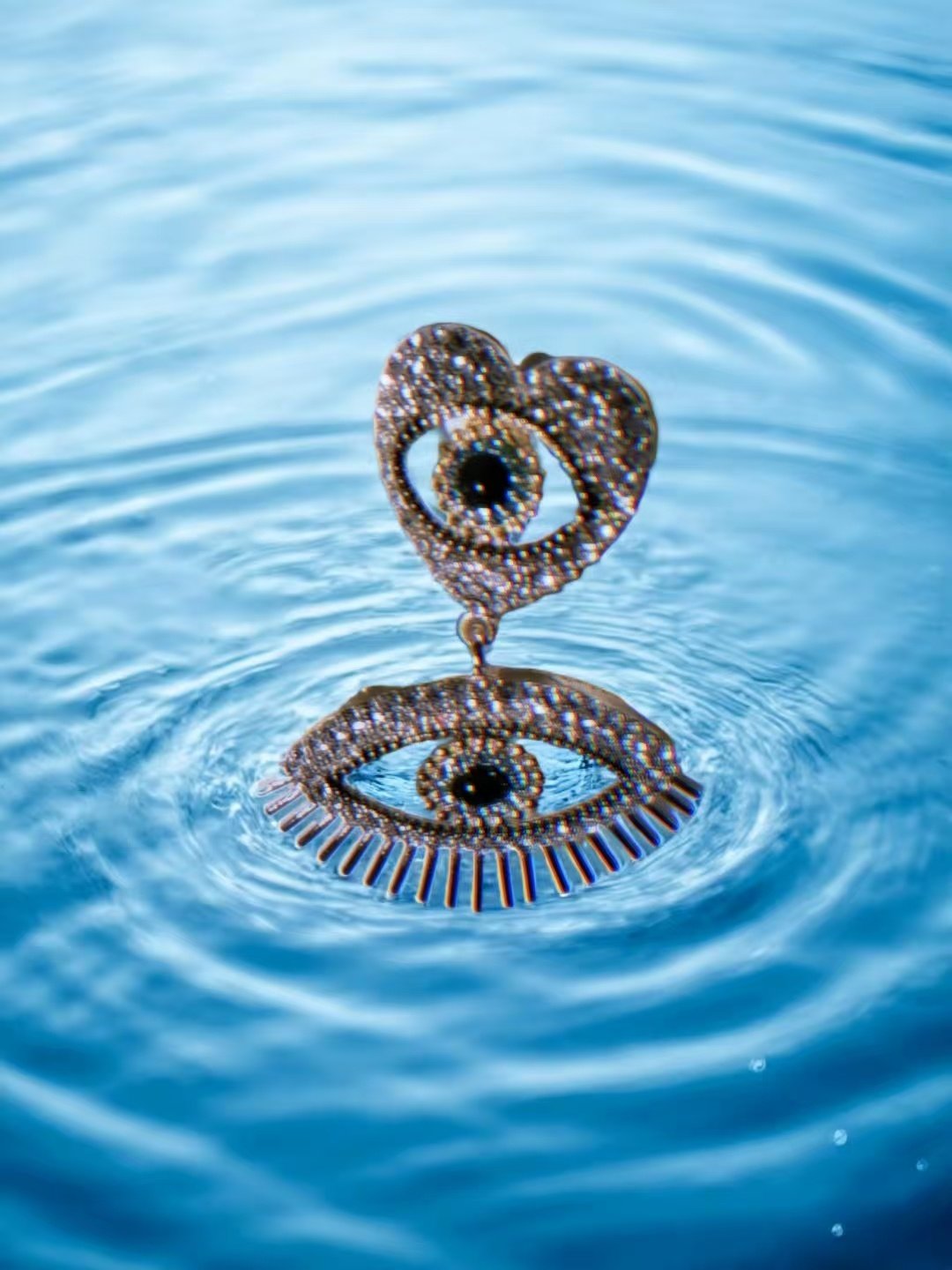 Divine Eye Gold-Tone Drop Earrings With Cubic Zirconia - Image 5