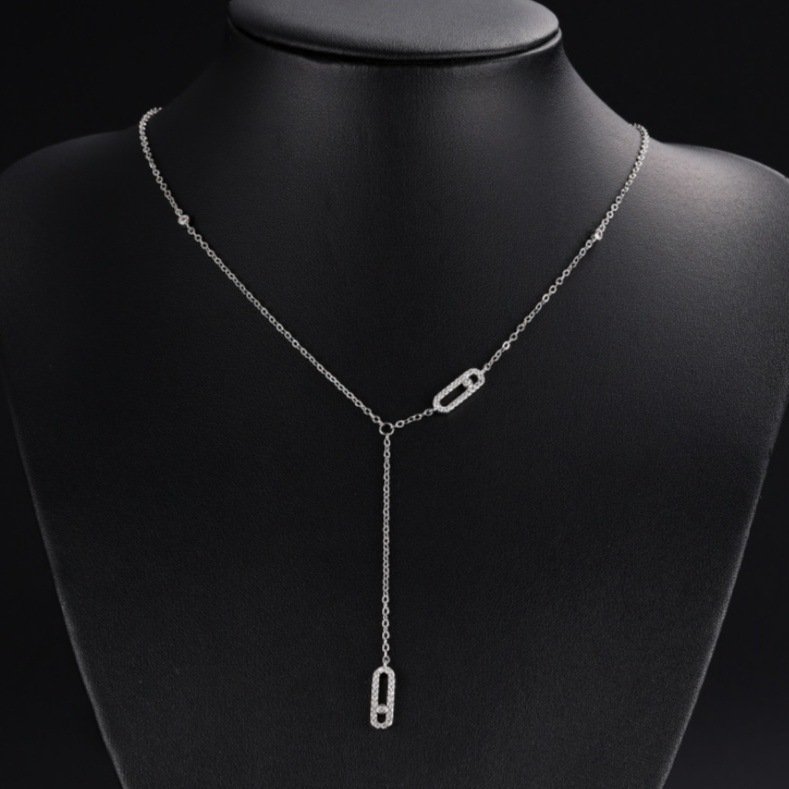Cross-Border Classic Square-Shaped Light Luxury High-End Necklace, Personalized Trendy Necklace, Earrings, And Hand Accessories