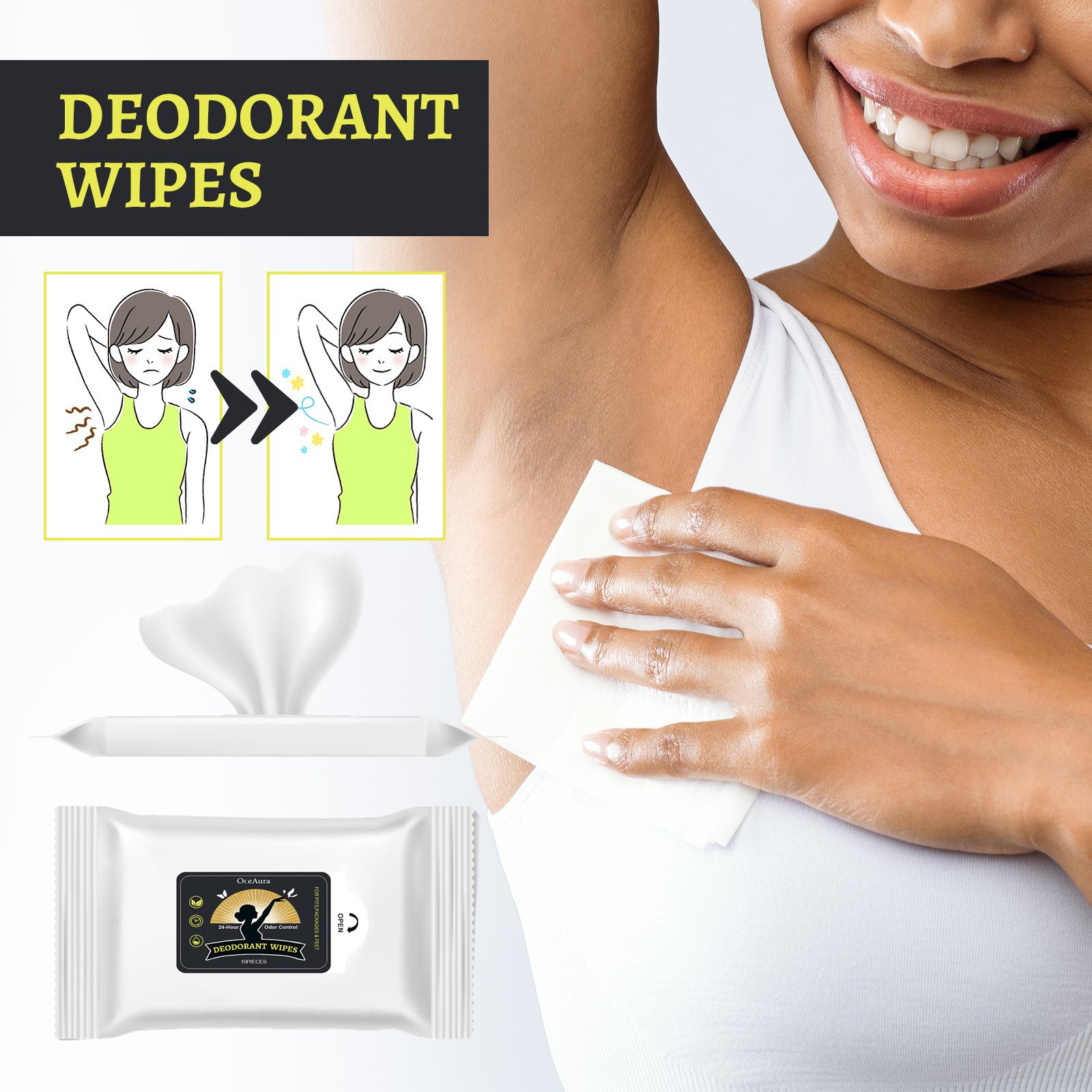 10 Pieces1bag Of Odor Deodorizing Wet Wipes - Image 6