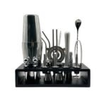 20-piece Stainless Steel Cocktail Shaker Set, Stainless Steel Cocktail Tool Set, Complete Set Of Cocktail Shakers And Barware