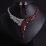 Cross Unexpectedly Popular European And American Bride Wedding Necklace Earrings Zircon Suit Sparkle Simple Wedding Dress Jewelry Suit