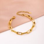 Titanium Steel Bracelet Female Accessories Back-shaped Chain Twist Stitching Design Sense