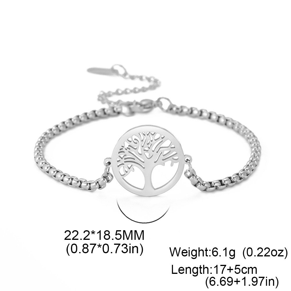 Style Hollow Life Tree Pendant Bracelet - Image 10