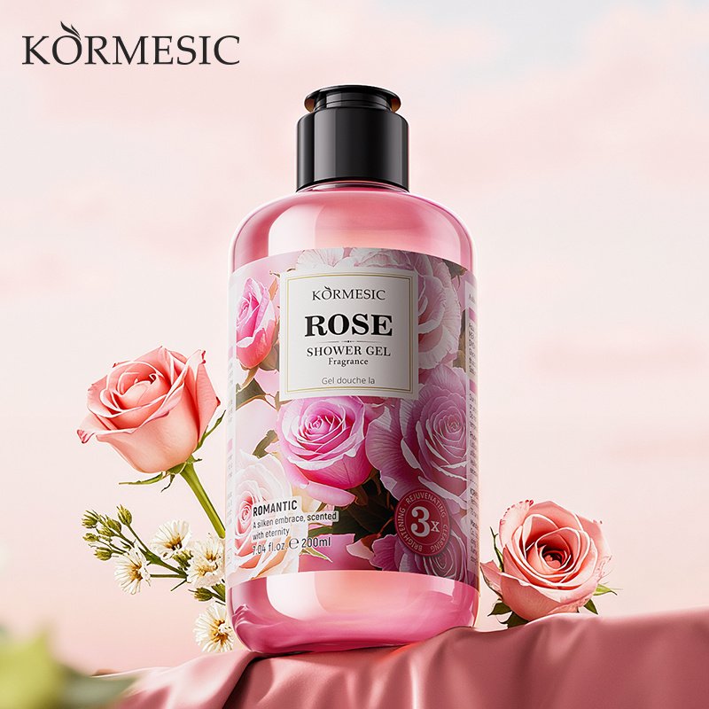 KORMESIC Rose Fragrance Shower Gel -Fresh Floral Fragrance Shower Gel FRGB- -Foreign Version- 200ml Special Offer