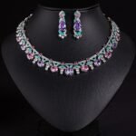 Cross-Border Same Price Necklace Irregular Pink Luxury Oil Dripping Craft High-End Women's Evening Clavicle Chain Jewelry For Women