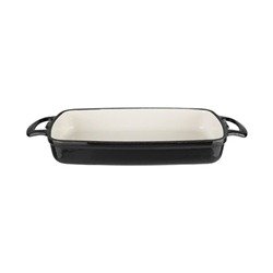 Vogue Black Rectangular Cast Iron Dish 1.8Ltr