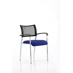 Brunswick Chrome Frame With Arms Bespoke Colour Seat Stevia Blue