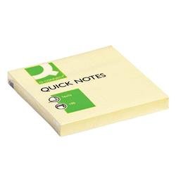 Q-Connect Quick Note Repositionable Pad 76x76mm Yellow (Pack of 12) KF10502