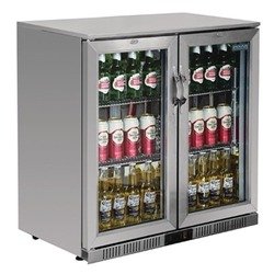 Polar G-Series Back Bar Cooler with Hinged Doors Stainless Steel 208Ltr