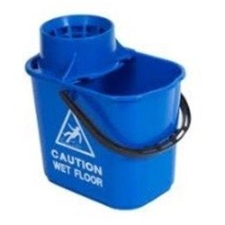 2Work Plastic Mop Bucket With Wringer 15 Litre Blue CNT00660