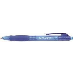 Q-Connect Retractable Ballpoint Pen Medium Blue (Pack of 10) KF00268