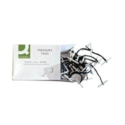 Q-Connect Plastic Treasury Tag Green 51mm (Pack of 100) Ref KF04571