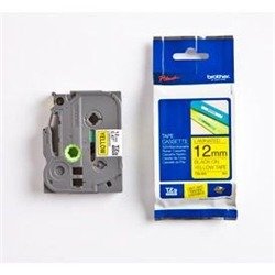 Brother P-Touch TZe Lam Tape Cassette 12mm x 8m Black on Yellow Tape TZE631