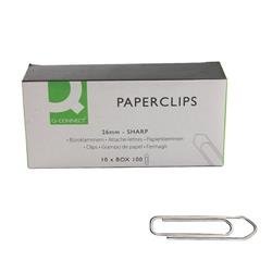 Q-Connect Paperclips No Tear 26mm (Pack of 10 x 100) Ref KF01307Q
