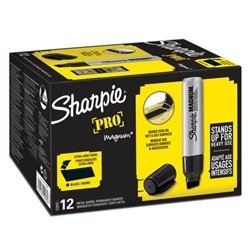 Sharpie Pro Magnum Permanent Marker Chisel Tip Black (Pack of 12) S0949850
