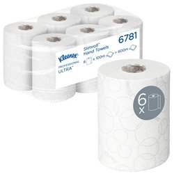Kleenex Ultra Slimroll Hand Towel Roll White 100m (Pack of 6) 6781