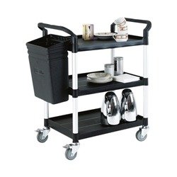 Black Open Service Trolley Cart 309620