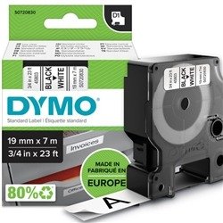 Dymo 45803 D1 LabelMaker Tape 19mm x 7m Black on White S0720830