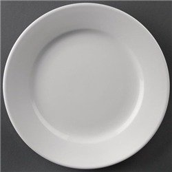 Olympia Athena Wide Rimmed Plates 165mm/6 1/2" White (12 Pack)