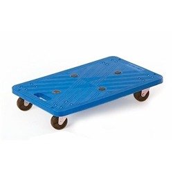 Mini Platform Dolly; 600 x 400 x 110; Swivel Castors; Injected Moulded Plastic; 100kg; Blue