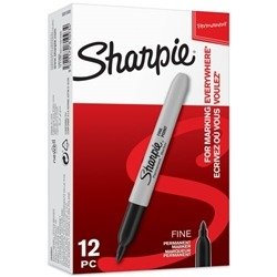 Sharpie Permanent Marker Fine Black (Pack of 12) S0810930