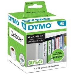 Dymo 99019 LabelWriter Lever Arch File Labels 190mm x 59mm (Pack of 110) S0722480