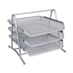 Q-Connect 3 Tier Letter Tray Silver KF00822