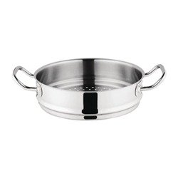 Vogue Stainless Steel & Aluminium Tri-Wall Steamer 24cm
