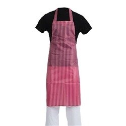 Whites Water Resistant Bib Apron Red And White Stripe