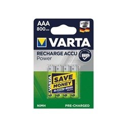 Varta AAA Rechargeable Accu Battery NiMH 800 mAh (4 Pack) 56703101404