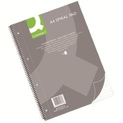 Q-Connect Ruled Margin Spiral Soft Cover Notebook 160 Pages A4 (5 Pack) KF01072