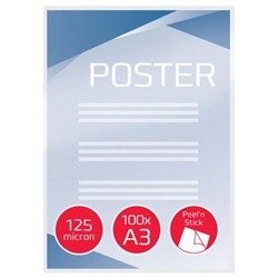 GBC Peel'nStick Laminating Pouch Gloss A3 125 Micron (Pack of 100) 3747236