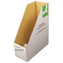 Q-Connect Business Magazine File W100xD230xH300mm White (Pack of 10) KF21659